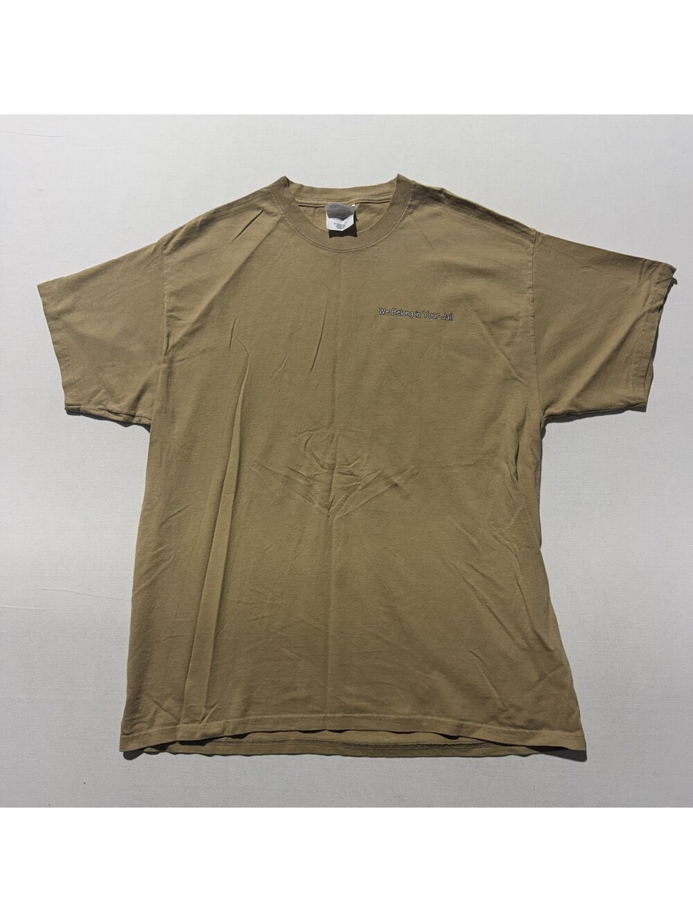 Port & Company Tan Badger Medical Graphic Tee Vintage Y2K Promo